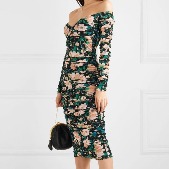 Rachel Zoe Louanne Off-The-Shoulder Ruched Dress - Picture 2 of 8